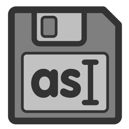 Icône lettre gris curseur disquette à télécharger gratuitement